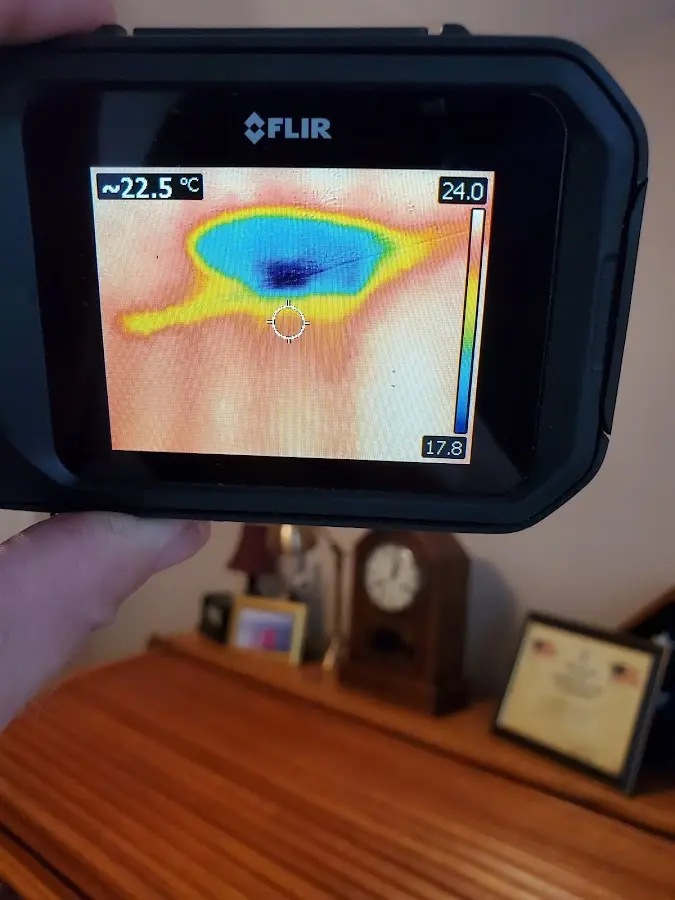 Thermal imaging inspection for water damage in Mendon